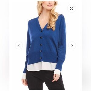 Karen Kane Women's Blue Button-Up Cardigan